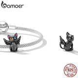 925 Silver Plated Angel Cat Charm for Bracelet & Bangle DIY Jewelry