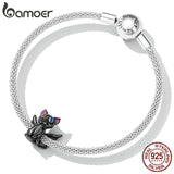 925 Silver Plated Angel Cat Charm for Bracelet & Bangle DIY Jewelry