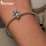 925 Silver Plated Angel Cat Charm for Bracelet & Bangle DIY Jewelry