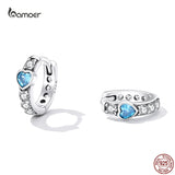 925 Silver Heart Water Drop CZ Earrings for Women
