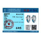 925 Sterling Silver Love Ear Buckles for Women Zirconia Earrings