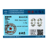 925 Silver Star Ear Buckles Colorful Zircon Earrings