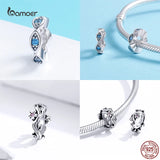 925 Silver Vintage Heart Butterfly Rabbit Charms Beads DIY Jewelry