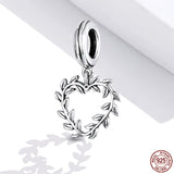925 Silver Vintage Heart Butterfly Rabbit Charms Beads DIY Jewelry