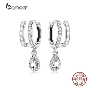 Elegant Water Drop Zircon Earrings