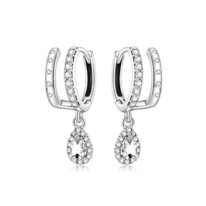 Elegant Water Drop Zircon Earrings