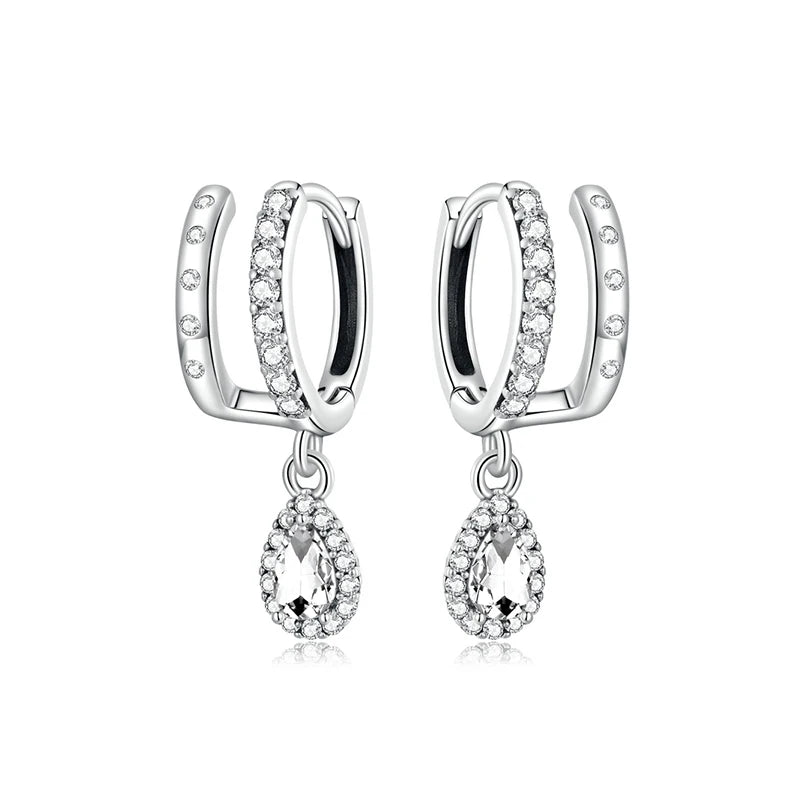 Elegant Water Drop Zircon Earrings