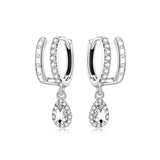 Elegant Water Drop Zircon Earrings