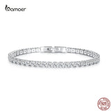 14K Plated Silver Zircon Chain Bracelet Women Cubic CZ Wedding Party Jewelry