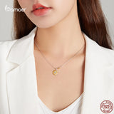 Adjustable 925 Silver Sunflower Pendant Necklace for Women
