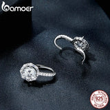 1CT D VVS1 EX Moissanite Hoop Earring S925 Sterling Silver