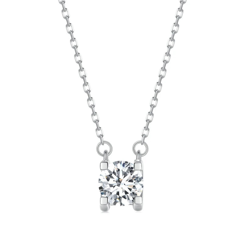 D VVS1 EX Moissanite Necklace for Women 925 Sterling Silver Diamond Pendant