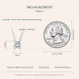 D VVS1 EX Moissanite Necklace for Women 925 Sterling Silver Diamond Pendant