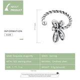 Bamoer 925 Sterling Silver Dragonfly Ear Cuff Ear Clip Style Jewelry Set