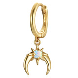 Bamoer 925 Silver Gold-Plated Ear Clip for Women Colorful Zircon