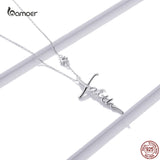 925 Silver Cross Pendant Necklace for Women Religious Belief Jewelry