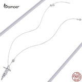 925 Silver Cross Pendant Necklace for Women Religious Belief Jewelry