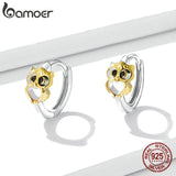 Owl Earrings 925 Sterling Silver Plated Jewelry GAE505