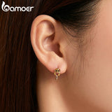 Owl Earrings 925 Sterling Silver Plated Jewelry GAE505