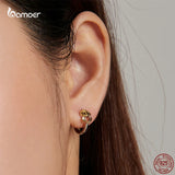 Owl Earrings 925 Sterling Silver Plated Jewelry GAE505