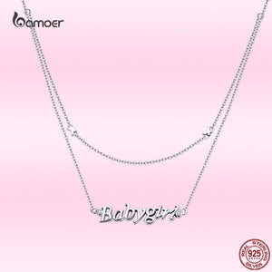 925 Sterling Silver Double-layer Baby Girl Necklace