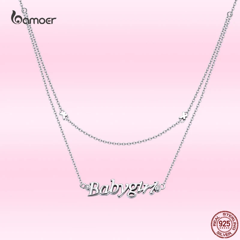 925 Sterling Silver Double-layer Baby Girl Necklace