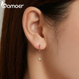 Golden Star&Moon Earrings 925 Silver Gold-Plated Party Jewelry