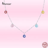 Summer Multicolor Guardian Necklace 925 Silver Romantic Jewelry