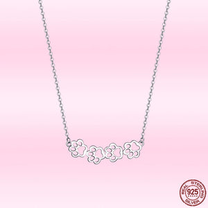 925 Silver Cutout Imprint Necklace for Women - Stylish Pet Imprint Pendant