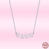 925 Silver Cutout Imprint Necklace for Women - Stylish Pet Imprint Pendant