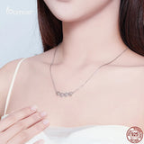 925 Silver Cutout Imprint Necklace for Women - Stylish Pet Imprint Pendant