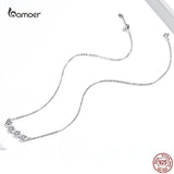 925 Silver Cutout Imprint Necklace for Women - Stylish Pet Imprint Pendant
