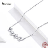 925 Silver Cutout Imprint Necklace for Women - Stylish Pet Imprint Pendant