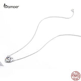 925 Silver Heart Necklace for Women Romantic Animal Pendant