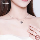 925 Silver Heart Necklace for Women Romantic Animal Pendant