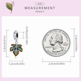 925 Silver Maple Leaf Pendant Charms Beads Necklace DIY Bracelet Bangle
