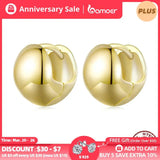 925 Silver Buckle Earrings Mirror Polishing Gift for Women SCE1119