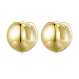 925 Silver Buckle Earrings Mirror Polishing Gift for Women SCE1119