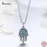 925 Silver Guardian of Fatima Pendant Necklace - Adjustable 17.7??
