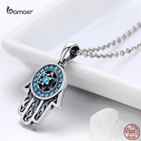 925 Silver Guardian of Fatima Pendant Necklace - Adjustable 17.7??