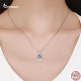 925 Silver Guardian of Fatima Pendant Necklace - Adjustable 17.7??