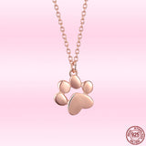 925 Silver Cat Imprint Pendant Necklace for Women S925 Jewelry
