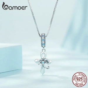 925 Silver Eye Of Horus Pendant Necklace for Women