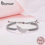 925 Silver Angel Demon Lovers Bracelet Anniversary Gift BSB105