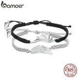 925 Silver Angel Demon Lovers Bracelet Anniversary Gift BSB105