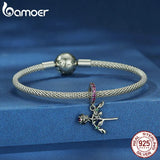 925 Silver Rose Hanging Bead Pendant for Women