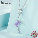 925 Silver Ballet Girl Charm Ballet Shoes Pendant for Bracelet Necklace