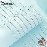 925 Sterling Silver Chain Necklace Collection Box Bead Link for Women