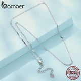 925 Sterling Silver Chain Necklace Collection Box Bead Link for Women