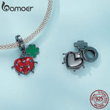 925 Silver Angel Wings Beads Safety Chain Charm for Bracelet Necklace